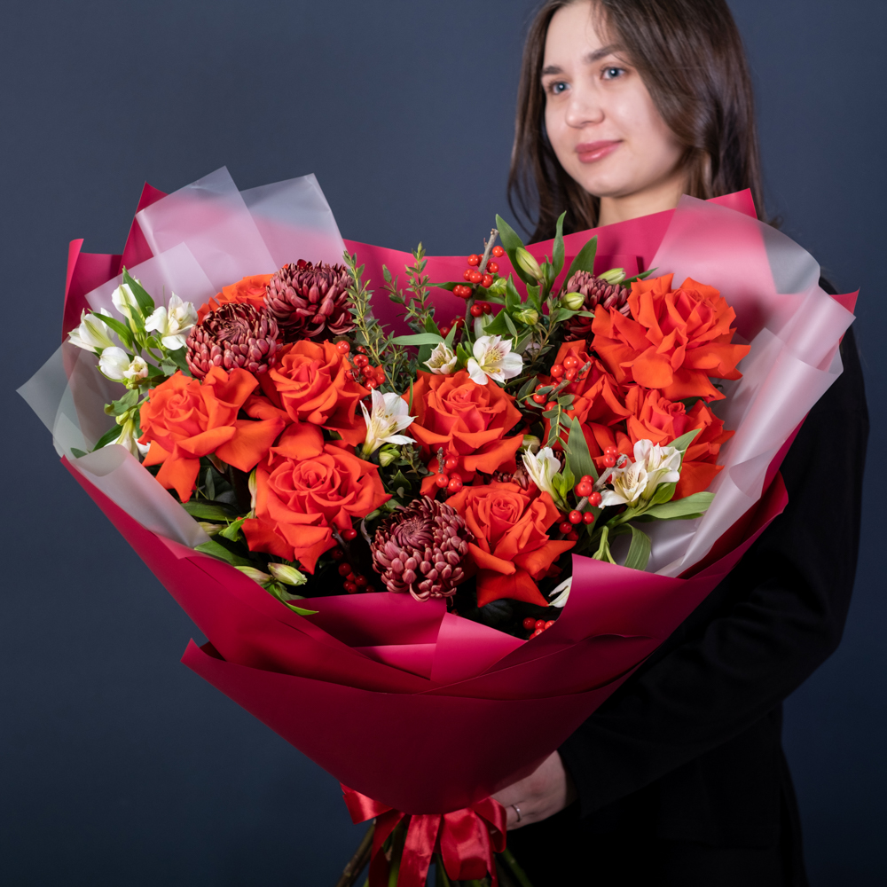 Букет «Алое пламя любви» Букет «Алое пламя любви»