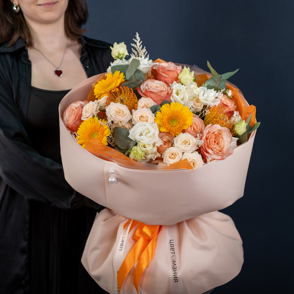 Букет «Апельсиновый пунш» L  Букет «Апельсиновый пунш» L